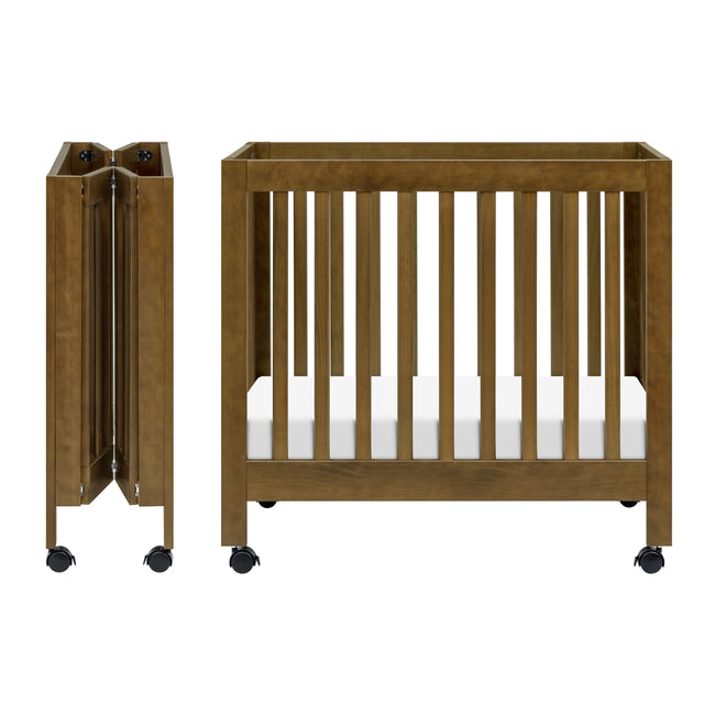 M6698NL,Babyletto,Origami Mini Crib in Natural Walnut