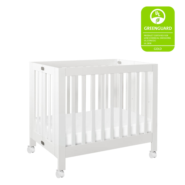 M6698W,Babyletto,Origami Mini Crib in White Finish