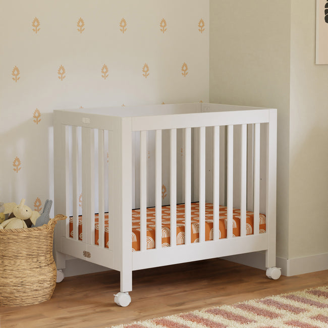 M6698W,Babyletto,Origami Mini Crib in White Finish