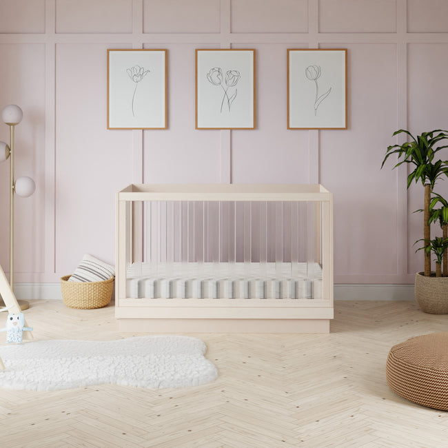 M8601KNX,Babyletto,Harlow 3-in-1 Convertible Crib w/Toddler Bed Conversion Kit in Washed Natural/