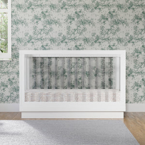 Harlow Acrylic 3-in-1 Convertible Crib with Toddler Bed Conversion Kit