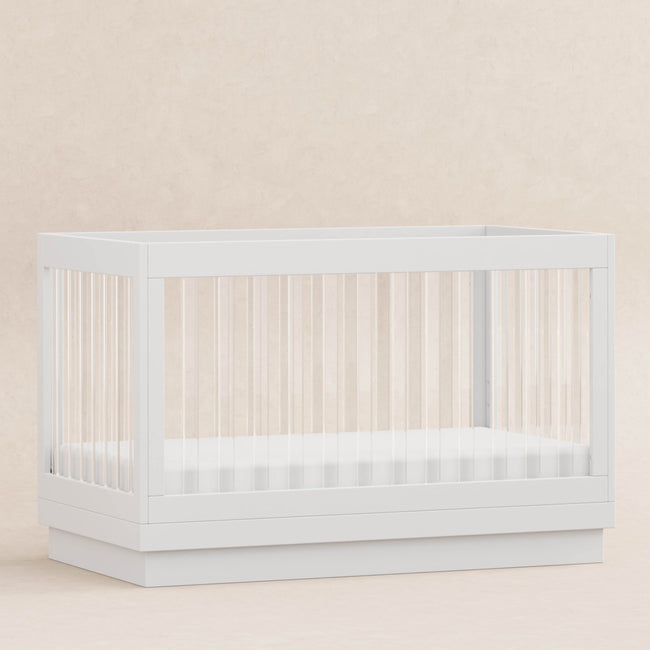 M8601KW,Babyletto,Harlow 3-in-1 Convertible Crib w/Toddler Bed Conversion Kit in White/Acrylic