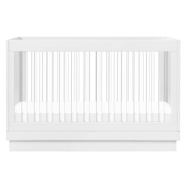 M8601KW,Babyletto,Harlow 3-in-1 Convertible Crib w/Toddler Bed Conversion Kit in White/Acrylic