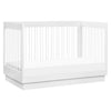M8601KW,Babyletto,Harlow 3-in-1 Convertible Crib w/Toddler Bed Conversion Kit in White/Acrylic