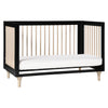 M9001BNX,Babyletto,Lolly 3-in-1 Convertible Crib w/Toddler Bed Conversion in Black/WashedNatural