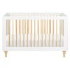M9001WN,Babyletto,Lolly 3-in-1 Convertible Crib w/Toddler Bed Conversion Kit in White/Natural