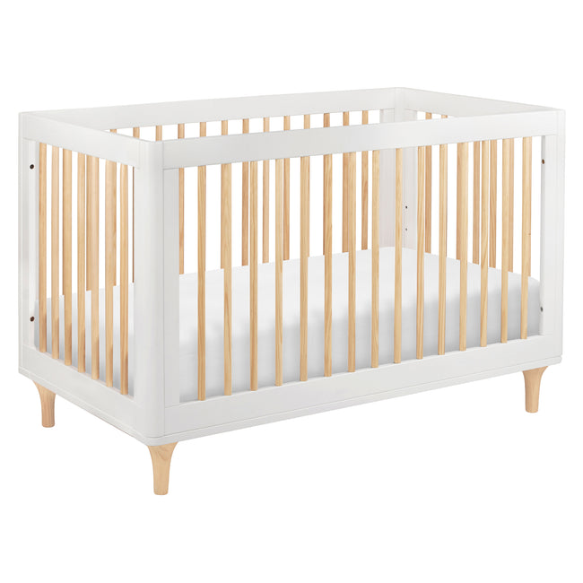M9001WN,Babyletto,Lolly 3-in-1 Convertible Crib w/Toddler Bed Conversion Kit in White/Natural