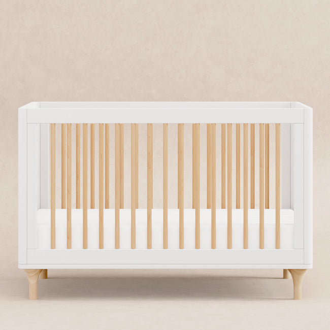 M9001WN,Babyletto,Lolly 3-in-1 Convertible Crib w/Toddler Bed Conversion Kit in White/Natural