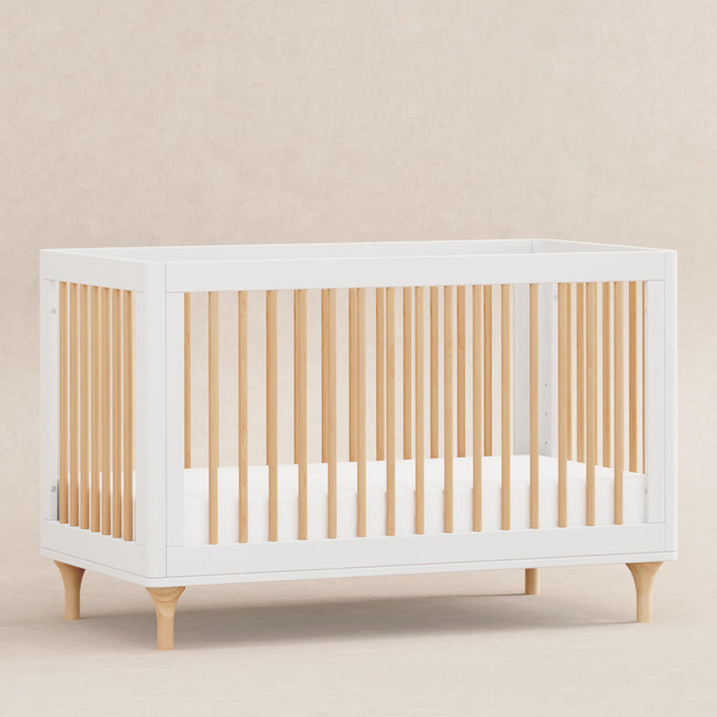 M9001WN,Babyletto,Lolly 3-in-1 Convertible Crib w/Toddler Bed Conversion Kit in White/Natural