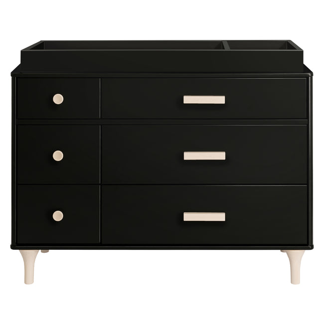 black dresser assembled LACOO Creaser 52 in. Black MDF Dresser for Bedroom, Wide Chest of Drawers with 5-Wood Dresser Drawers