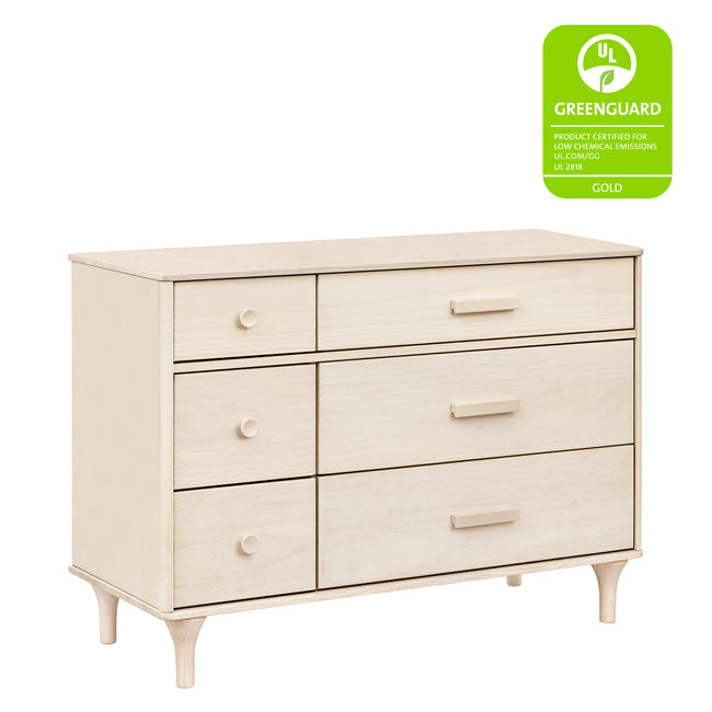 M9016NX,Babyletto,Lolly 6-Drawer Double Dresser  Assembled in Washed Natural