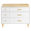 M9016WN,Babyletto,Lolly 6-Drawer Double Dresser  Assembled in White/Natural