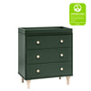 M9023FRGRNX,Babyletto,Lolly 3-Drawer Changer Dresser w/Removable Tray  Forest Green/Washed Natural
