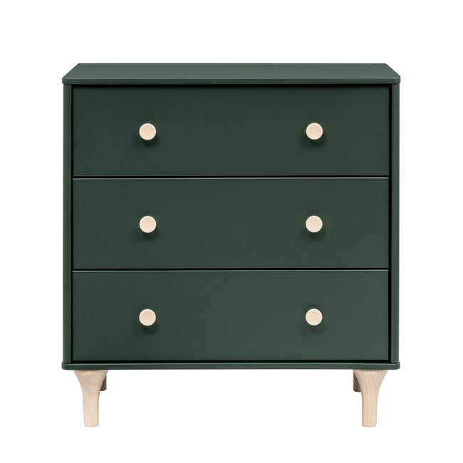 babyletto lolly dresser black Babyletto Lolly 3-Drawer Changer Dresser with Removable Changing Tray Black / Washed Natural