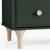 M9023FRGRNX,Babyletto,Lolly 3-Drawer Changer Dresser w/Removable Tray  Forest Green/Washed Natural