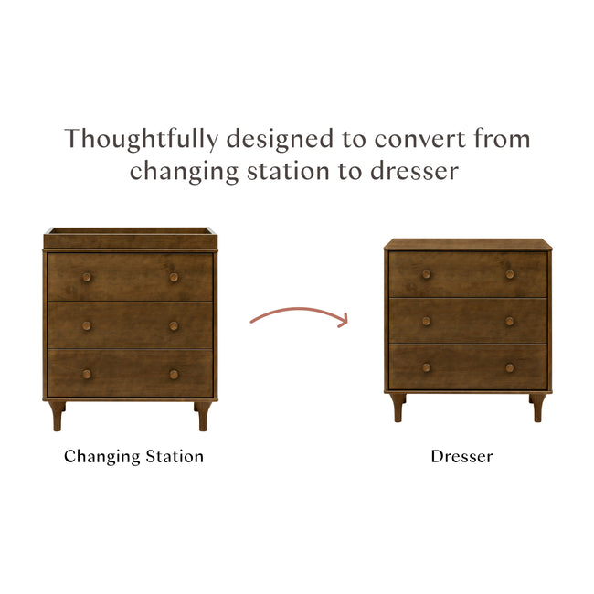 M9023NL,Babyletto,Lolly 3-Drawer Changer Dresser in Natural Walnut