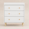 M9023WN,Babyletto,Lolly 3-Drawer Changer Dresser w/Removable Changing Tray in White/Natural