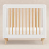 M9098WN,Babyletto,Lolly 4-in-1 Convertible Mini Crib and Twin Bed w/Toddler Bed Conversion Kit in White/Natural