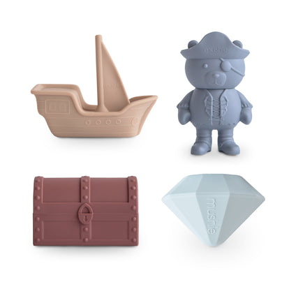 MFBS-1007, Mushie Vehicles Mold Free Bath Play Set