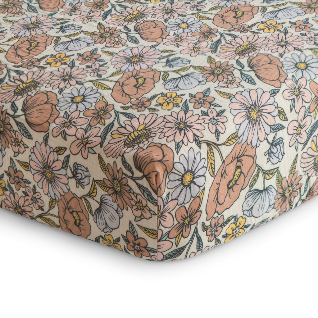 MCS-364, Mushie Extra Soft Muslin Crib Sheet