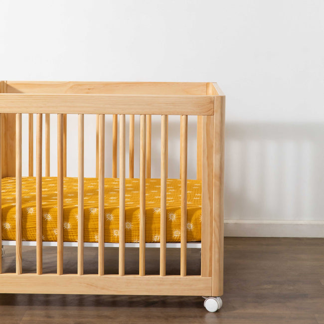 T26933,Babyletto,Golden Hour Muslin All-Stages Midi Crib Sheet in GOTS Certified Organic Cotton