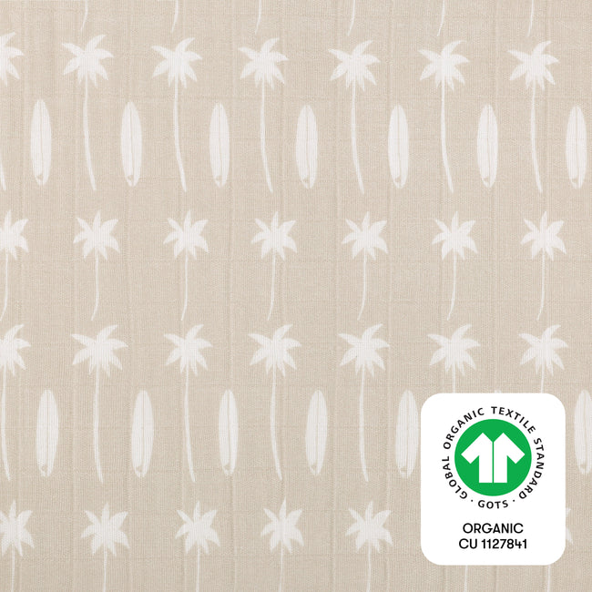 T27033,Babyletto,Beach Bum Muslin All-Stages Midi Crib Sheet in GOTS Certified Organic Cotton