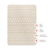 T27033,Babyletto,Beach Bum Muslin All-Stages Midi Crib Sheet in GOTS Certified Organic Cotton