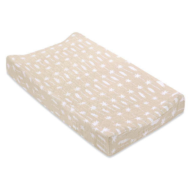 T27037,Babyletto,Beach Bum Quilted Muslin Changing Pad Cover in GOTS Certified Organic Cotton