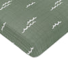 T27136,Babyletto,Ocean Waves Muslin Mini Crib Sheet in GOTS Certified Organic Cotton