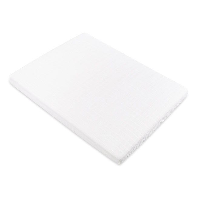 T29433,Babyletto,Plain White Muslin All-Stages Midi Crib Sheet in GOTS Certified Organic Cotton