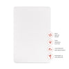 T29434,Babyletto,Plain White Muslin All-Stages Bassinet Sheet in GOTS Certified Organic Cotton