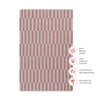 T30436,Babyletto,Maroon Stripe Muslin Mini Crib Sheet in GOTS Certified Organic Cotton