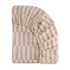 T30636,Babyletto,Cocoa Stripe Muslin Mini Crib Sheet in GOTS Certified Organic Cotton