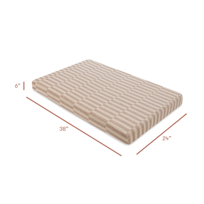 T30636,Babyletto,Cocoa Stripe Muslin Mini Crib Sheet in GOTS Certified Organic Cotton