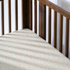 T31035IDS,Babyletto,Doodle Stars Organic Brushed Cotton Crib Sheet in Ivory with Dusty Rose Stars
