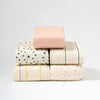 T31035IDS,Babyletto,Doodle Stars Organic Brushed Cotton Crib Sheet in Ivory with Dusty Rose Stars