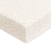 T31035IDS,Babyletto,Doodle Stars Organic Brushed Cotton Crib Sheet in Ivory with Dusty Rose Stars