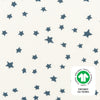 T31035IVS,Babyletto,Doodle Stars Organic Brushed Cotton Crib Sheet in Ivory with Navy Stars