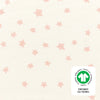T31036IDS,Babyletto,Doodle Stars Organic Brushed Cotton Mini CribSheet in Ivory with Dusty Rose Stars