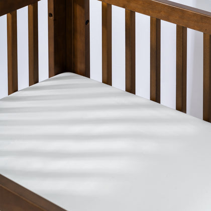 T32633BTW,Babyletto,Organic Brushed Cotton All-Stages® Midi Crib Sheet in Bright White