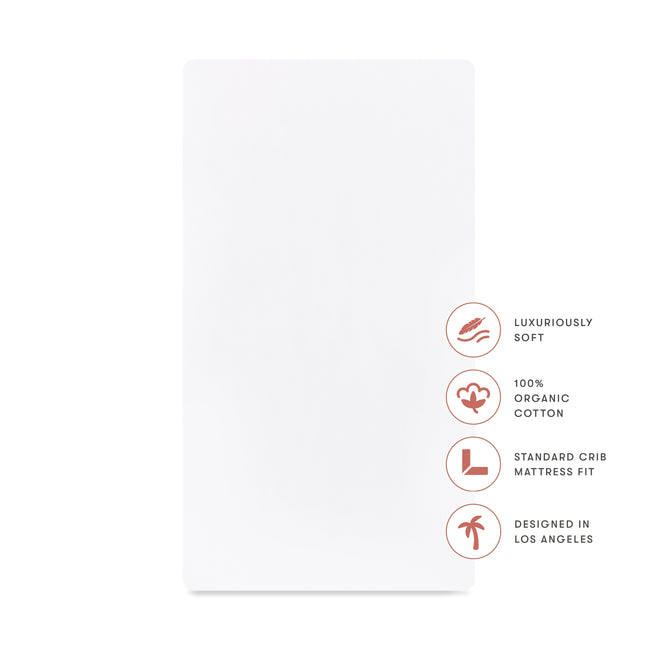 T32635BTW,Babyletto,Organic Brushed Cotton Crib Sheet in Bright White