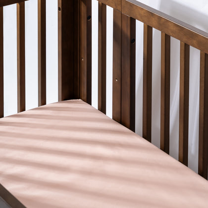 T32635DR,Babyletto,Organic Brushed Cotton Crib Sheet in Dusty Rose
