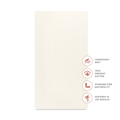 T32635I,Babyletto,Organic Brushed Cotton Crib Sheet in Ivory