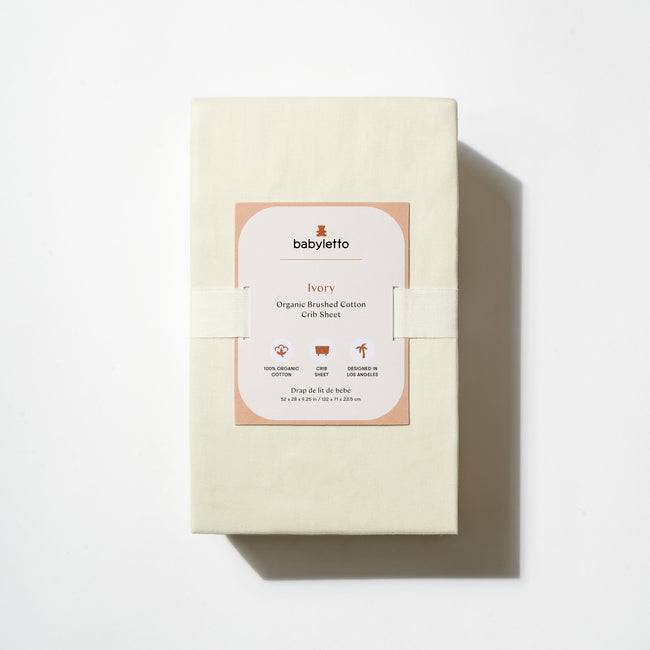 T32635I,Babyletto,Organic Brushed Cotton Crib Sheet in Ivory