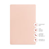 T32636DR,Babyletto,Organic Brushed Cotton Mini Crib Sheet in Dusty Rose