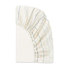 T33635ICS,Babyletto,Wonky Stripe Organic Brushed Cotton Crib Sheet in Ivory with Cool Multi-Color Stripes