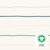 T33635ICS,Babyletto,Wonky Stripe Organic Brushed Cotton Crib Sheet in Ivory with Cool Multi-Color Stripes