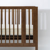 T33635ICS,Babyletto,Wonky Stripe Organic Brushed Cotton Crib Sheet in Ivory with Cool Multi-Color Stripes