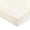 T33635IWS,Babyletto,Wonky Stripe Organic Brushed Cotton Crib Sheet in Ivory with Warm Multi-Color Stripes