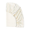 T33636ICS,Babyletto,Wonky Stripe Organic Brushed Cotton Mini CribSheet in Ivory with Cool Multi-Color Stripes